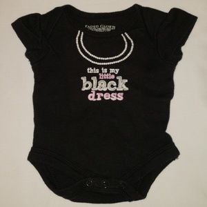 💃Faded Glory THIS IS MY LITTLE BLACK DRESS Onesie